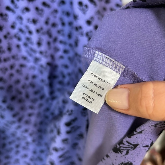 Torrid Betsey Johnson Mini Foxy Ruched Black Floral Purple Cotton Dress NWOT 6X - Picture 11 of 11